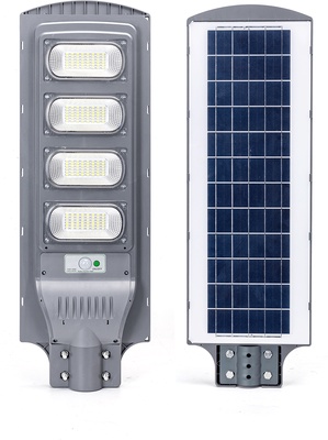 Farola solar led exterior 200w con sensor movimiento y control remoto Aigostar